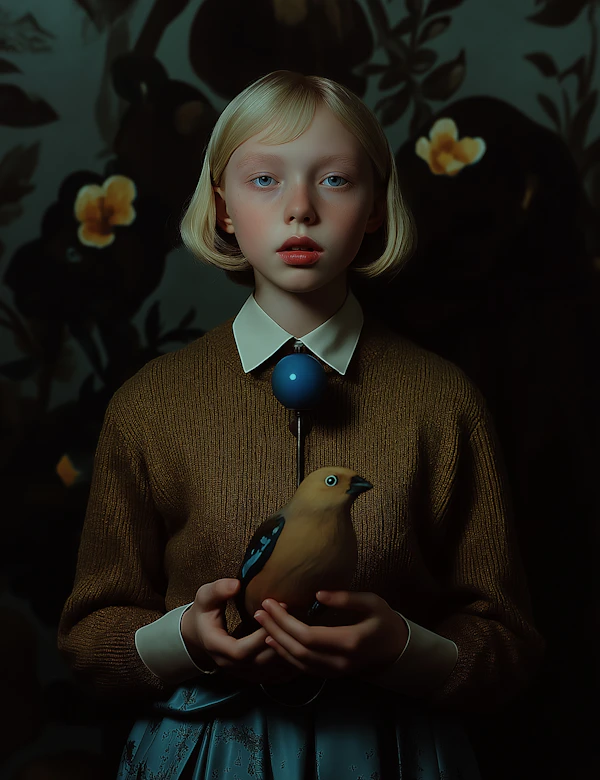 Young Person with Bird