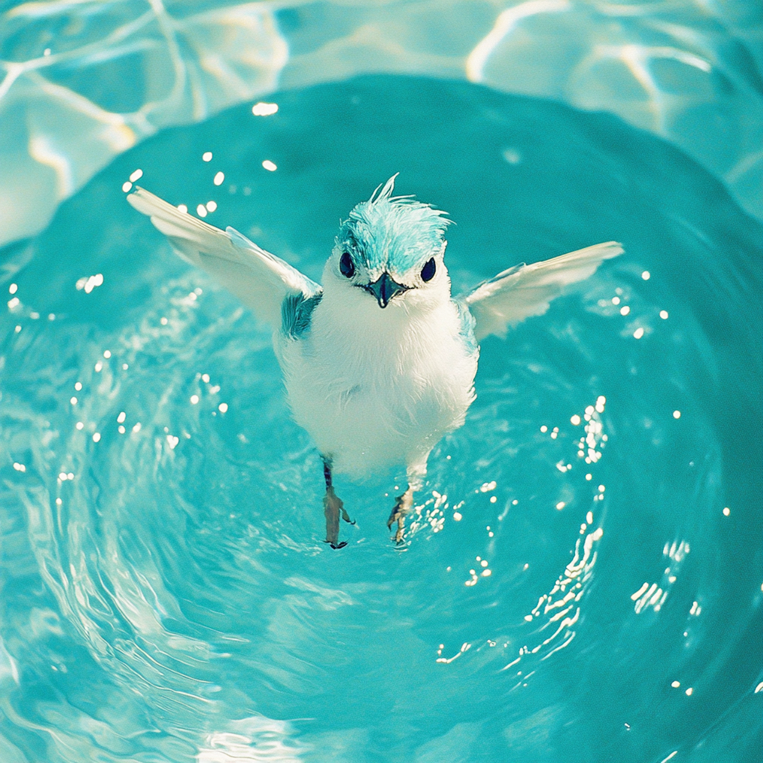 Blue Bird in Flight