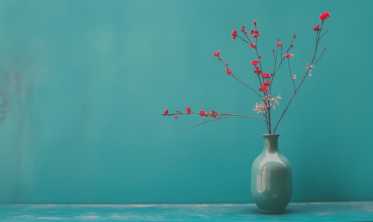 Elegant Ceramic Vase with Blossoms