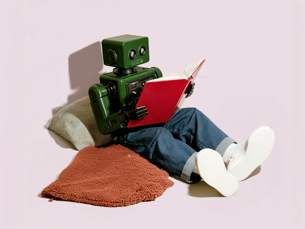 Robot Reading a Book