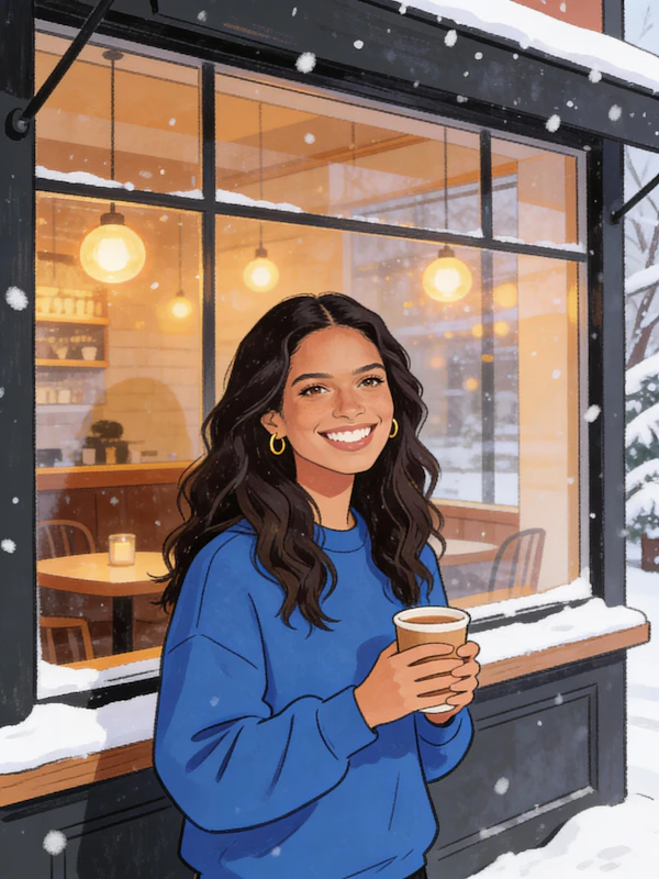 Winter Café Moment