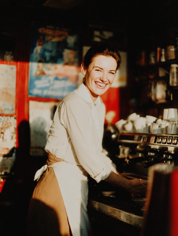 Café Barista Smiling