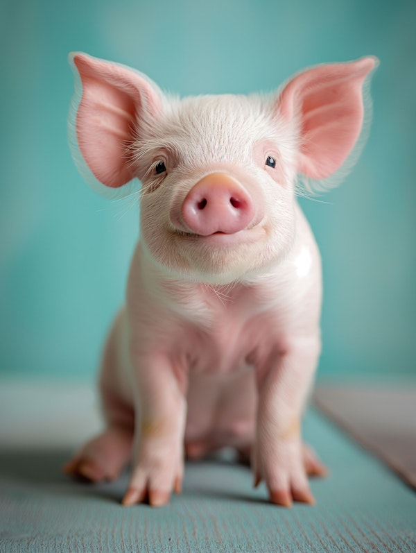 Adorable Baby Pig Portrait