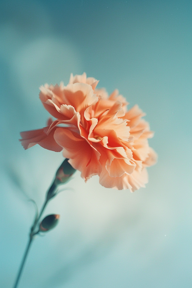 Close-Up of Blossomed Peach Carnation