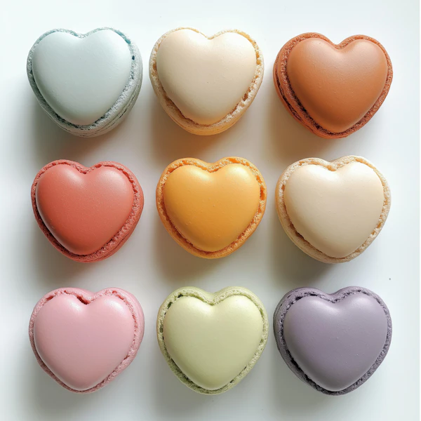 Heart-Shaped Macarons