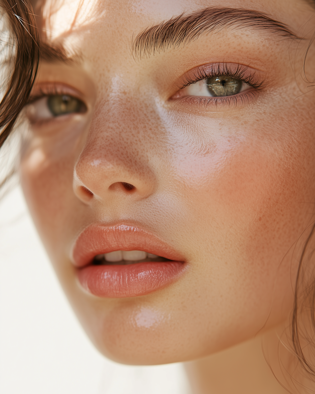 Close-up Portrait with Freckles