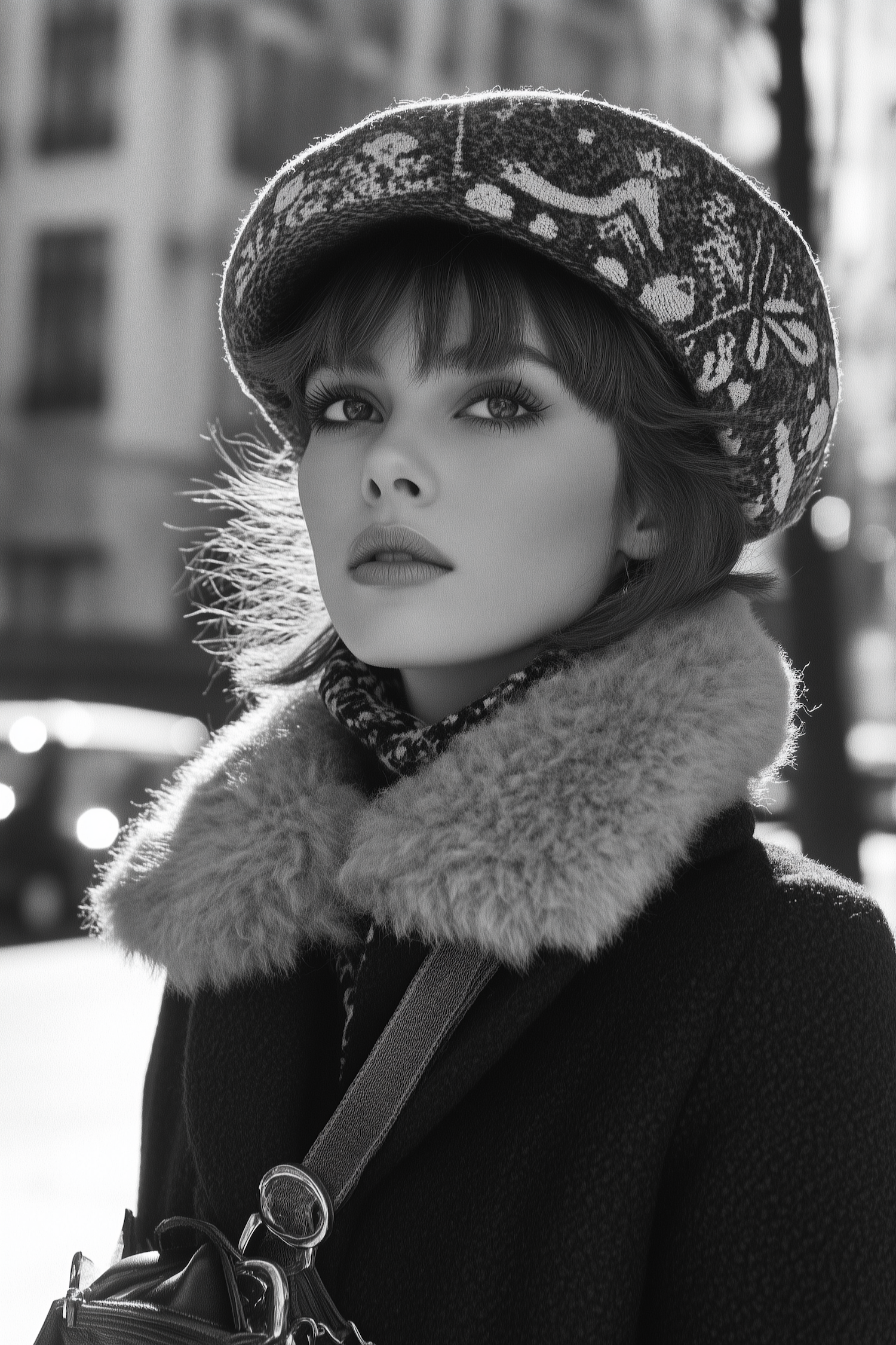 Elegant Woman in Monochrome