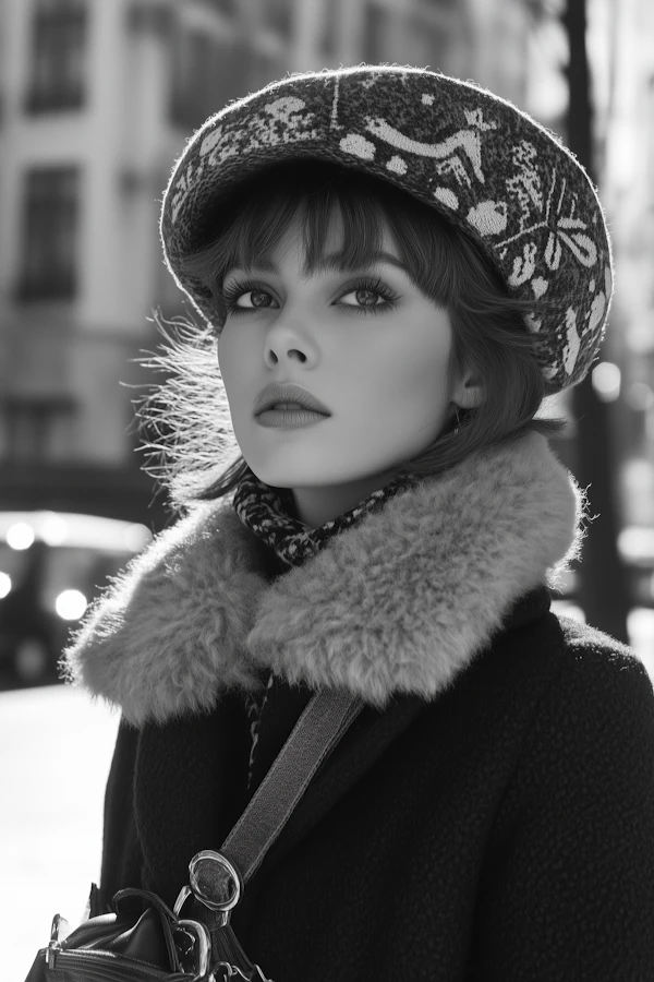 Elegant Woman in Monochrome