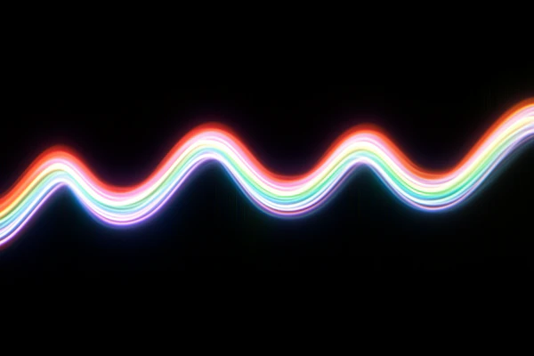 Rainbow Neon Wave