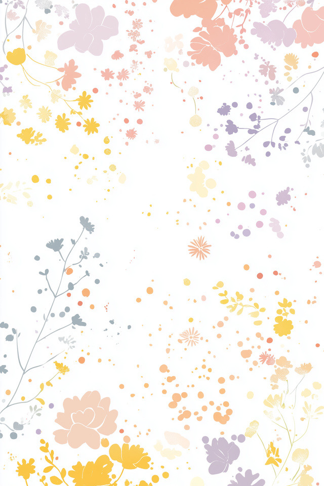 Whimsical Pastel Floral Illustration