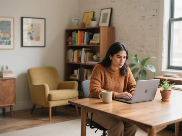 Woman Working at Desk