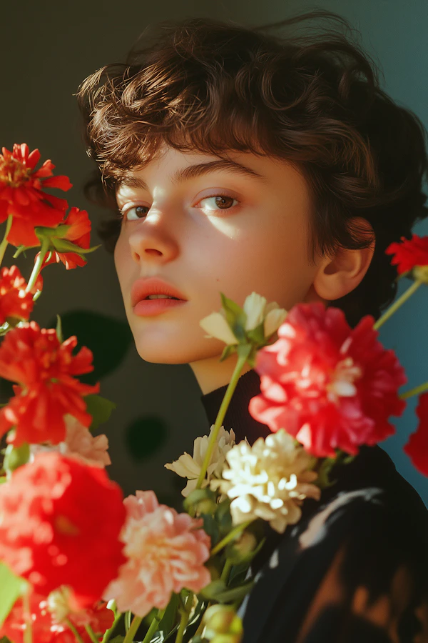 Portrait with Flowers