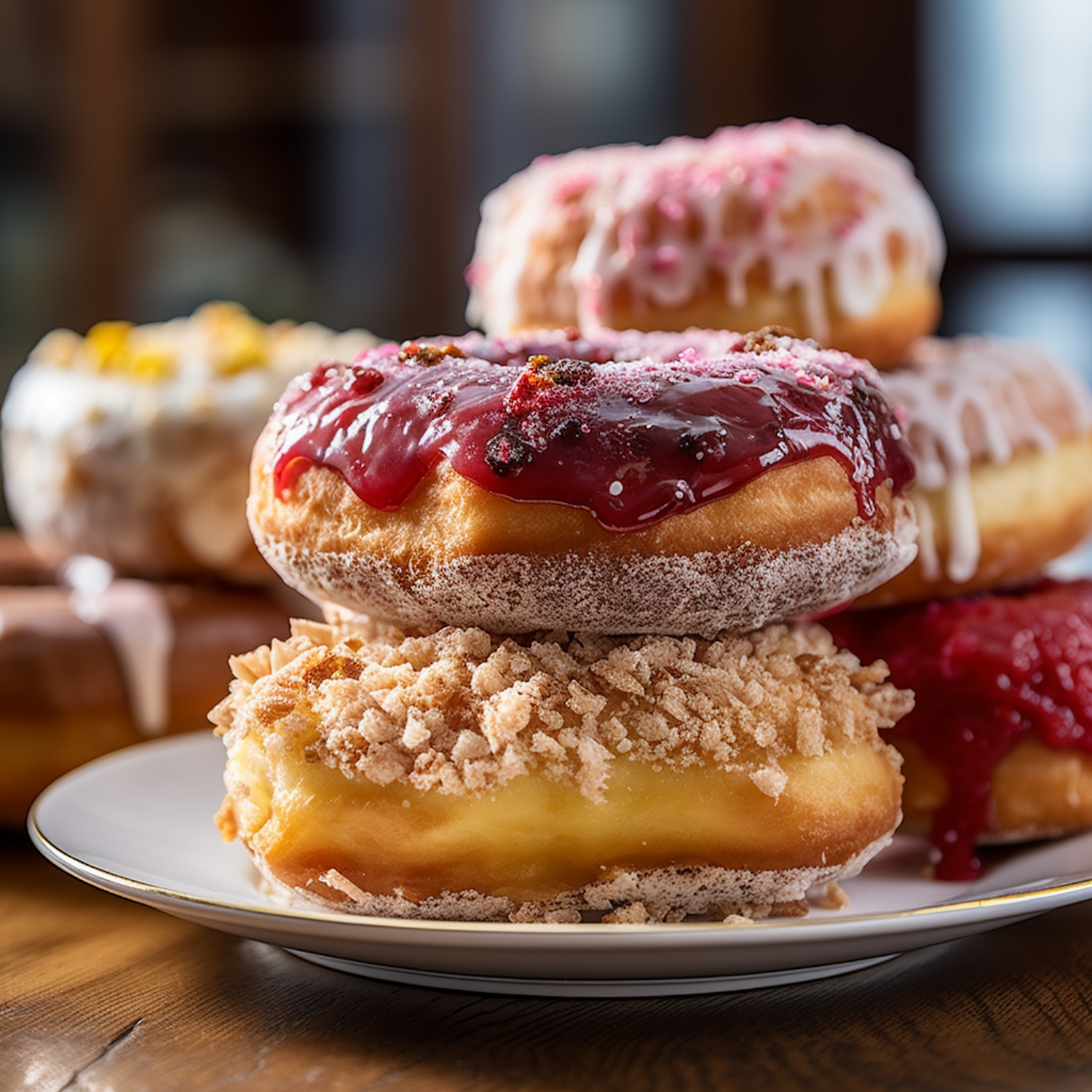 Tempting Trio of Gourmet Doughnuts