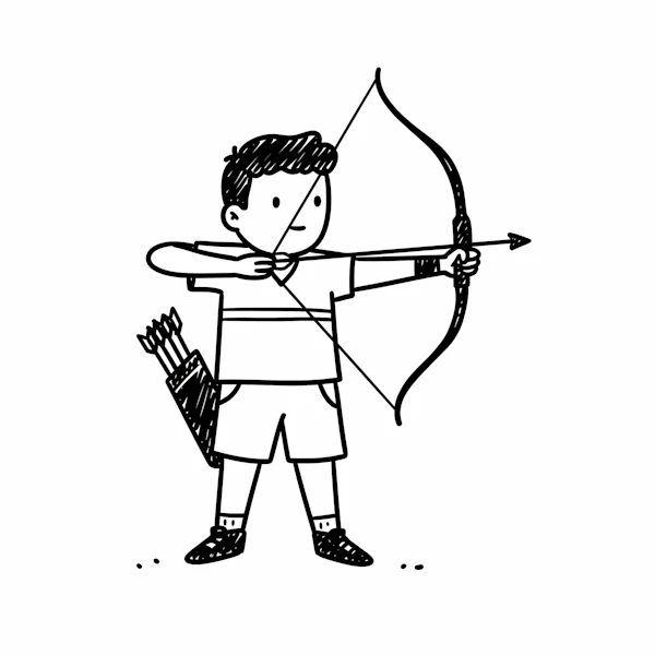 Young Archer Illustration