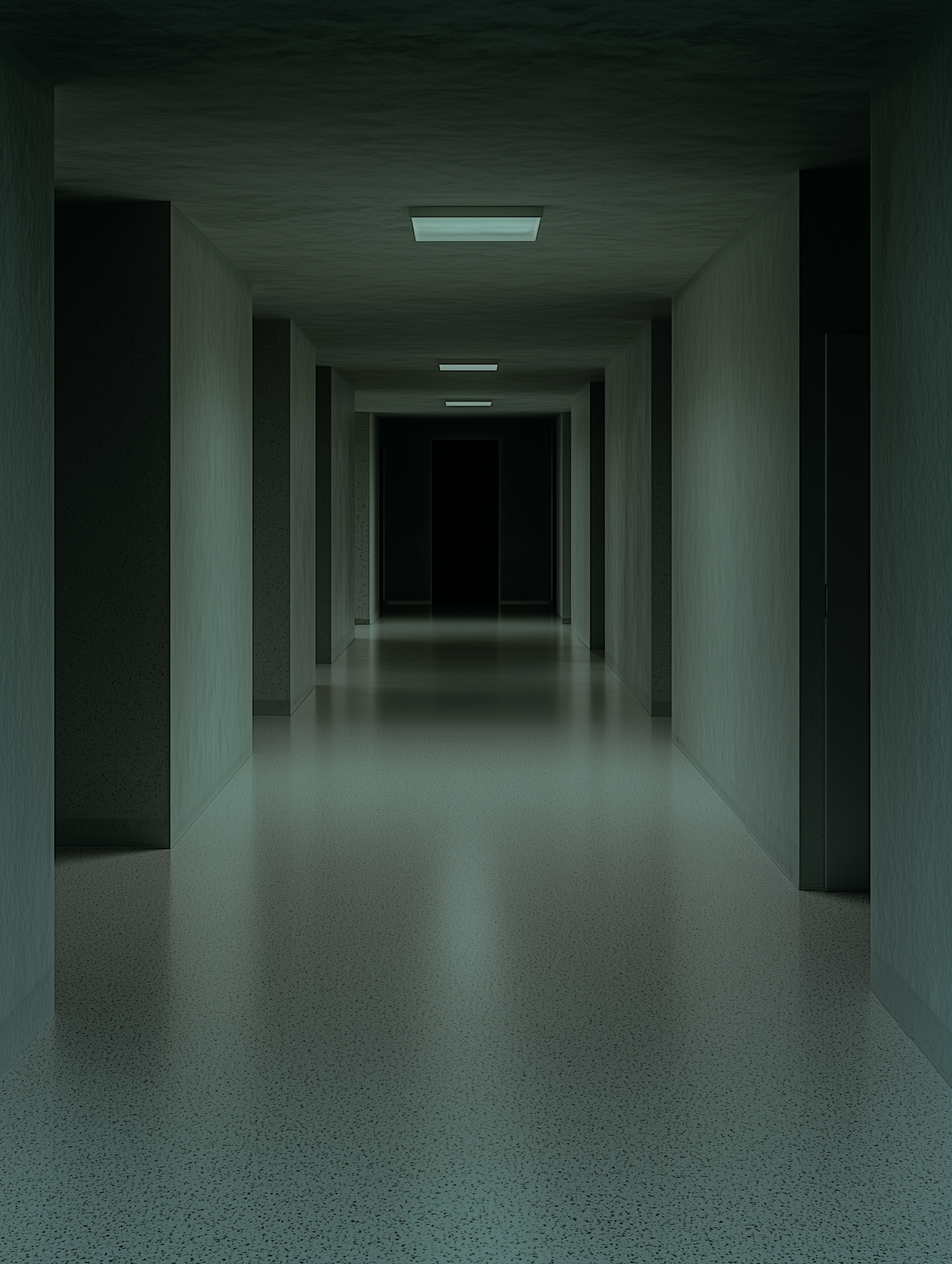 Dimly Lit Corridor