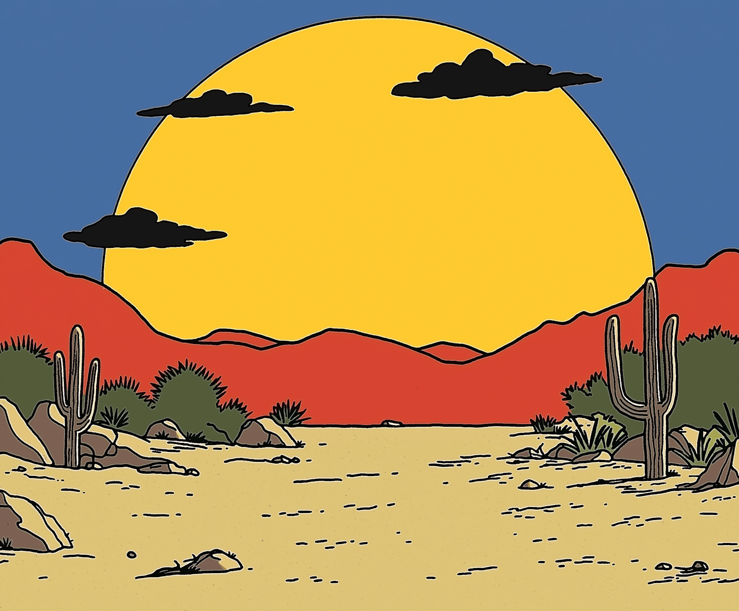 Stylized Desert Sunset