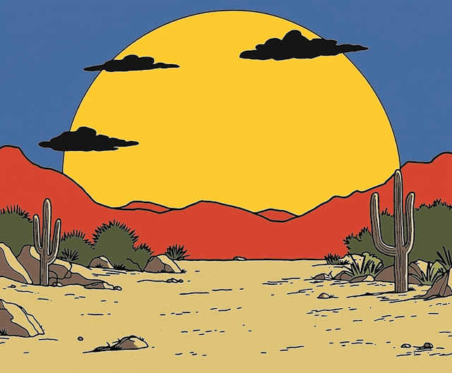 Stylized Desert Sunset