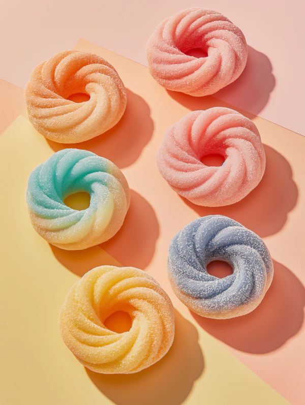 Colorful Assortment of Sugary Donuts