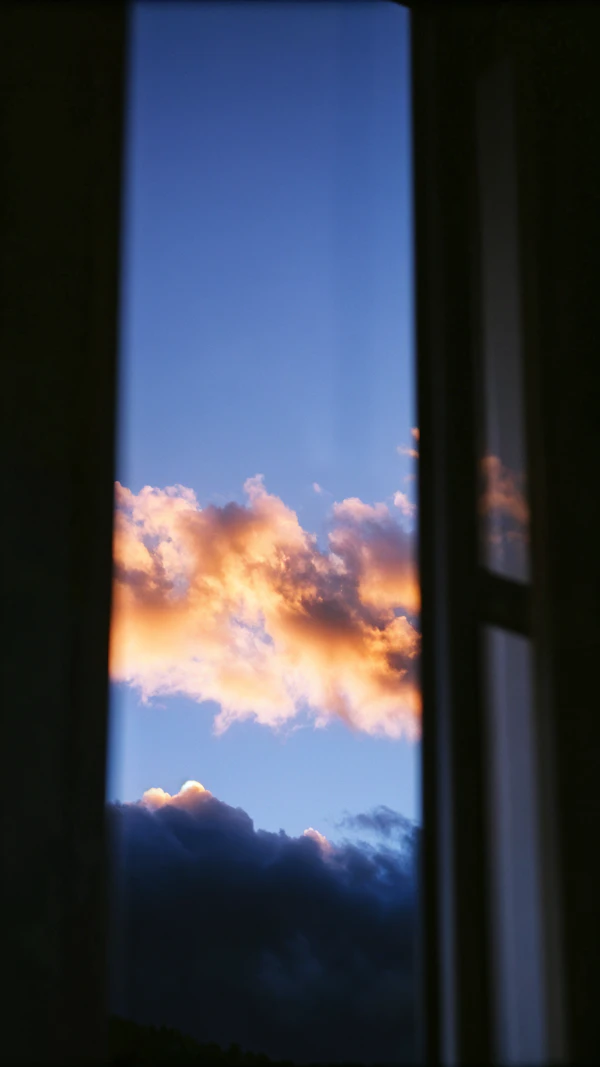 Window View of Vibrant Sky