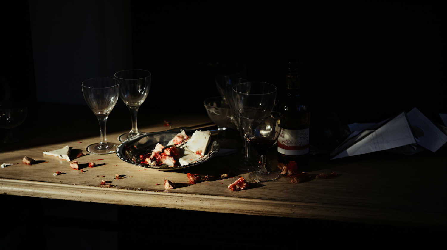 Remnants of Revelry: A Chiaroscuro Still Life
