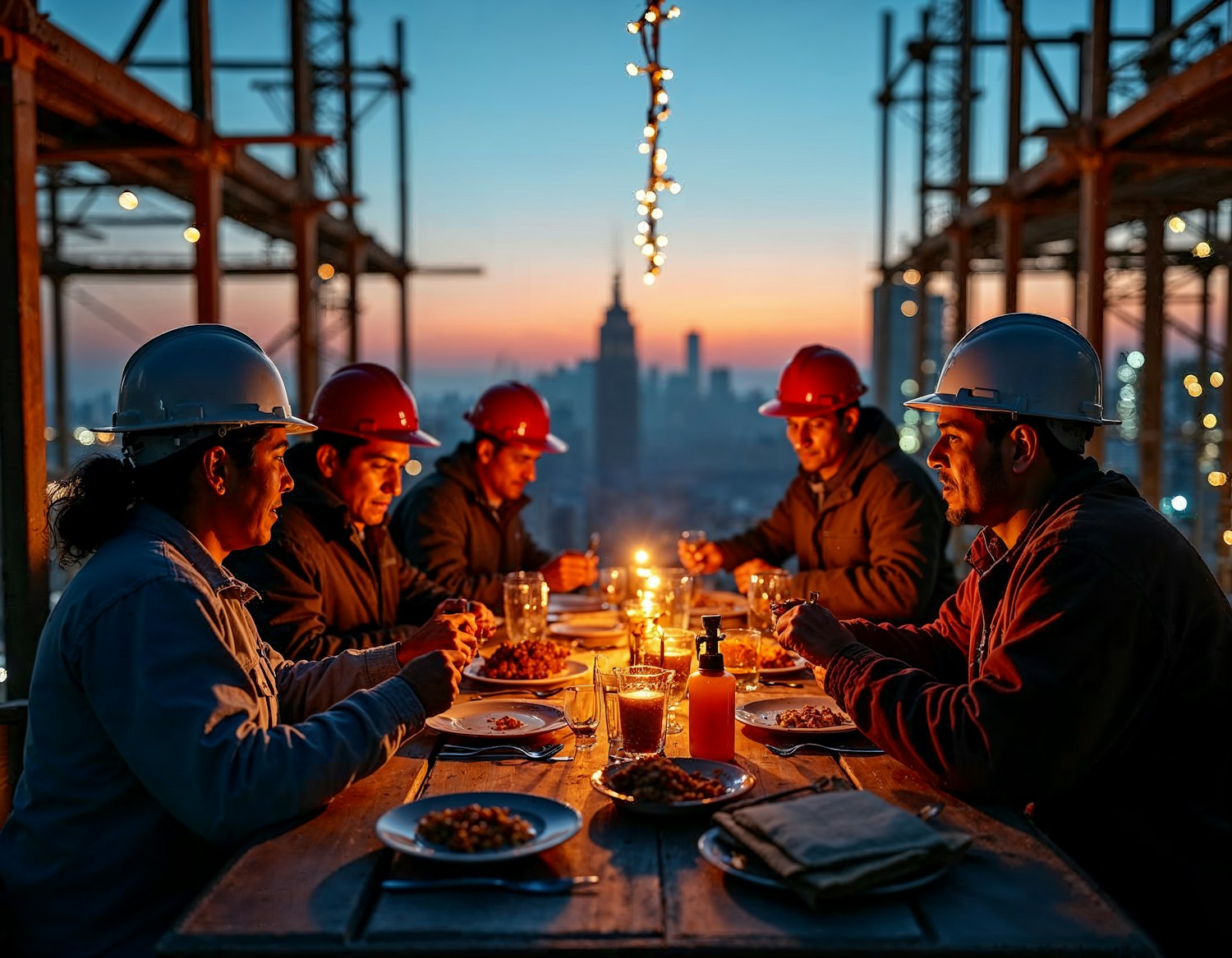 Construction Workers' Christmas Meal