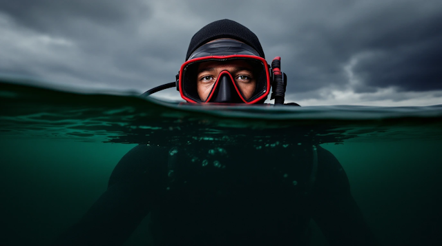 Scuba Diver in Moody Waters