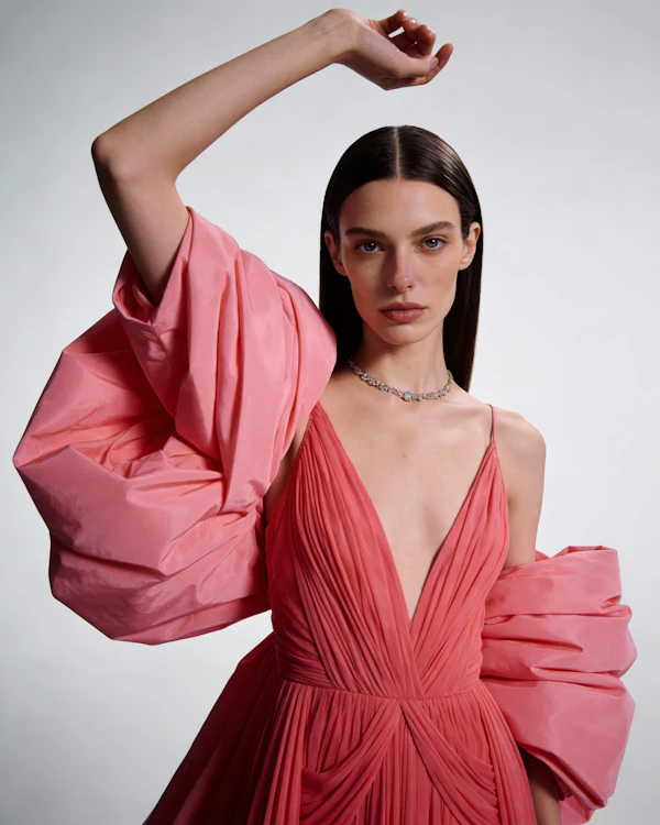 Elegant Coral Gown