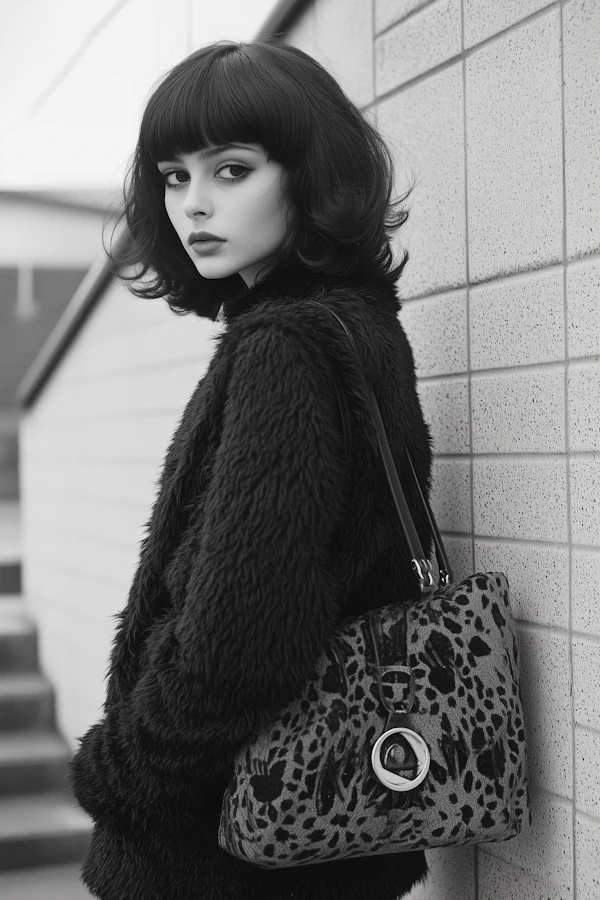Striking Woman in Monochrome