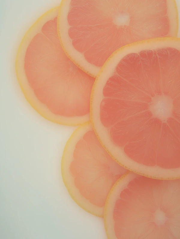 Artistic Pink Grapefruit Slices