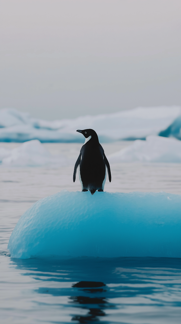 Solitary Penguin on an Iceberg