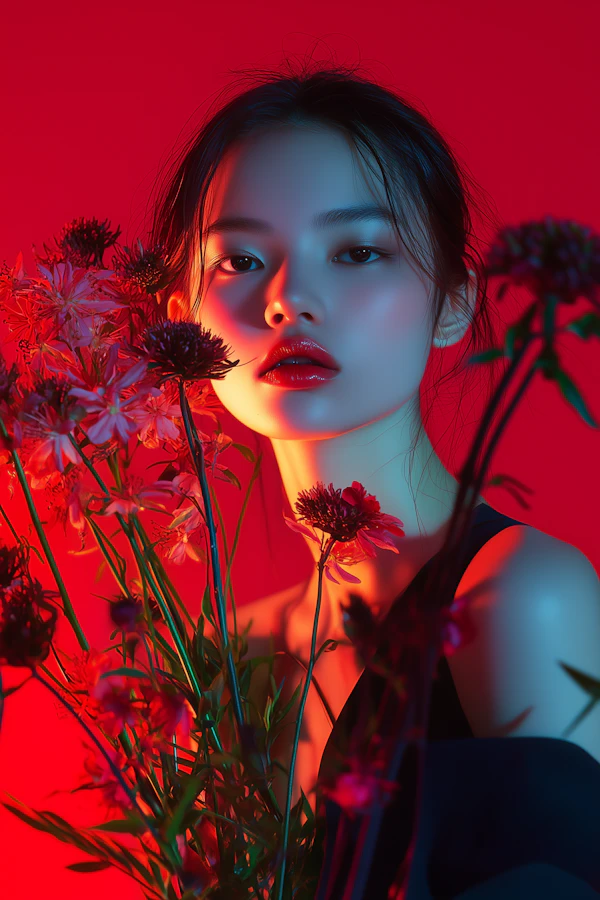 Elegant Floral Portrait