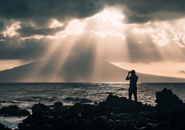 Photographer at Sunrise/Sunset