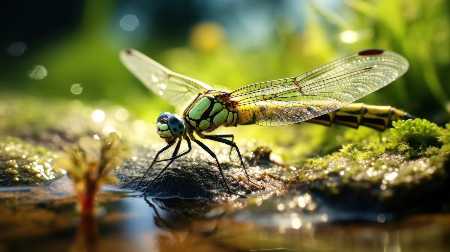 Tranquil Dragonfly Close-Up