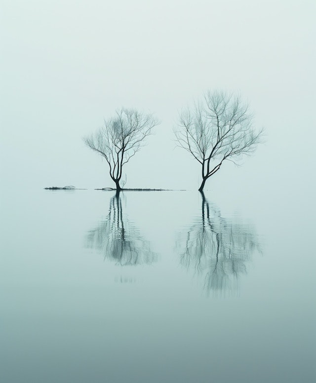 Serene Tree Reflection