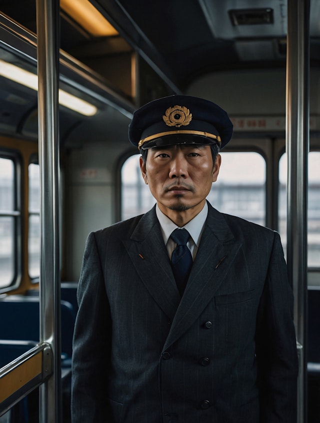 Train Conductor in Uniform