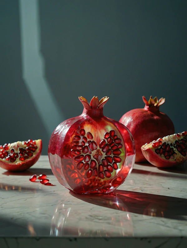 Artistic Pomegranate Arrangement