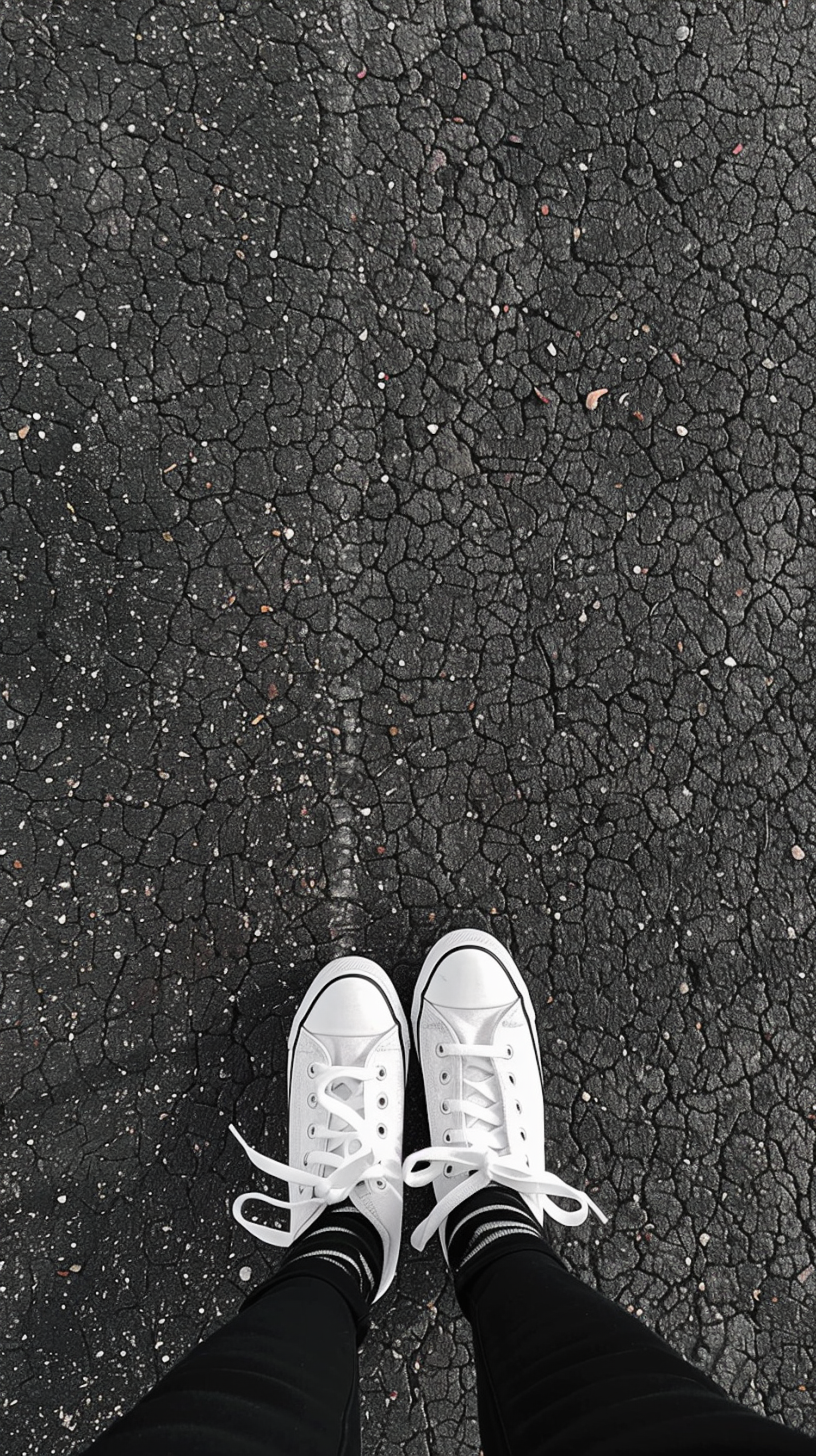 Contrast and Texture - Feet on Asphalt