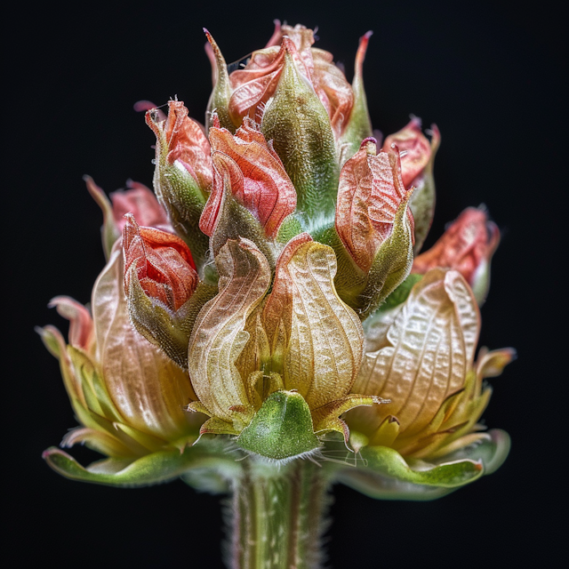 Intricate Plant Buds Close-Up