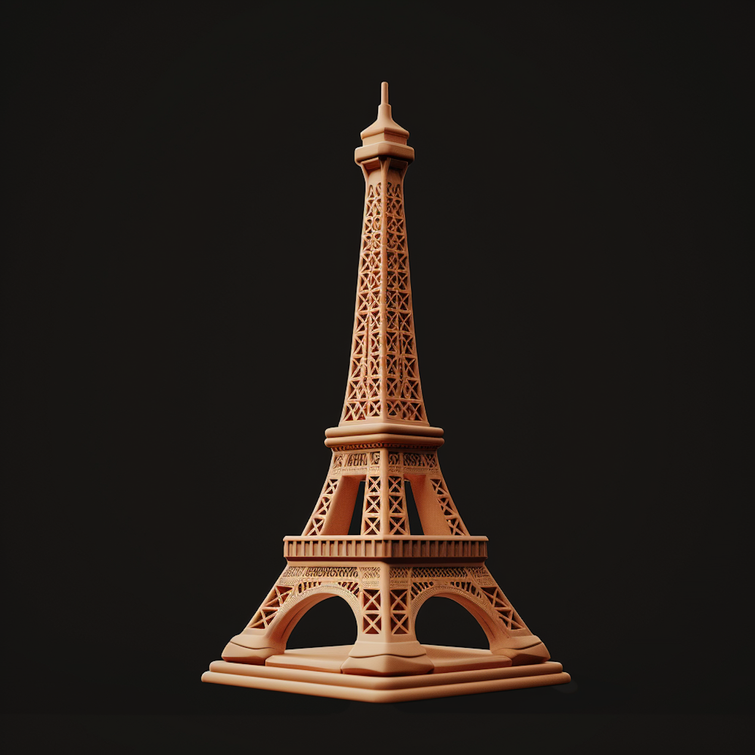 Miniature Terra Cotta Eiffel Tower