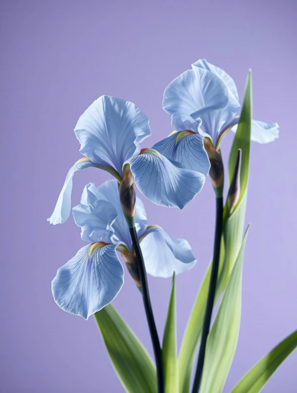 Blue Iris Close-Up
