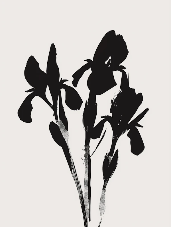 Minimalist Iris Art