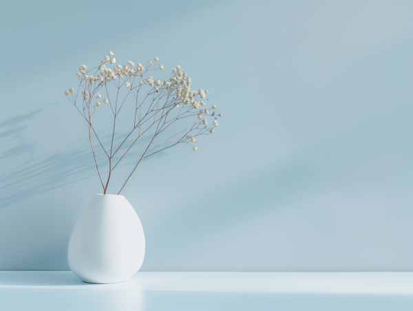 Minimalist Vase with Dried Flowers