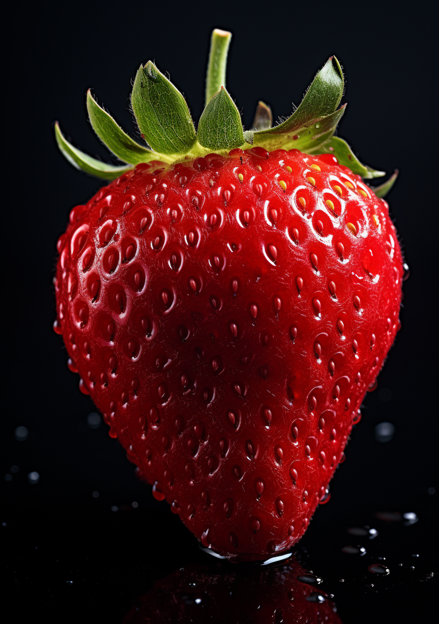 Gleaming Dew-Kissed Strawberry