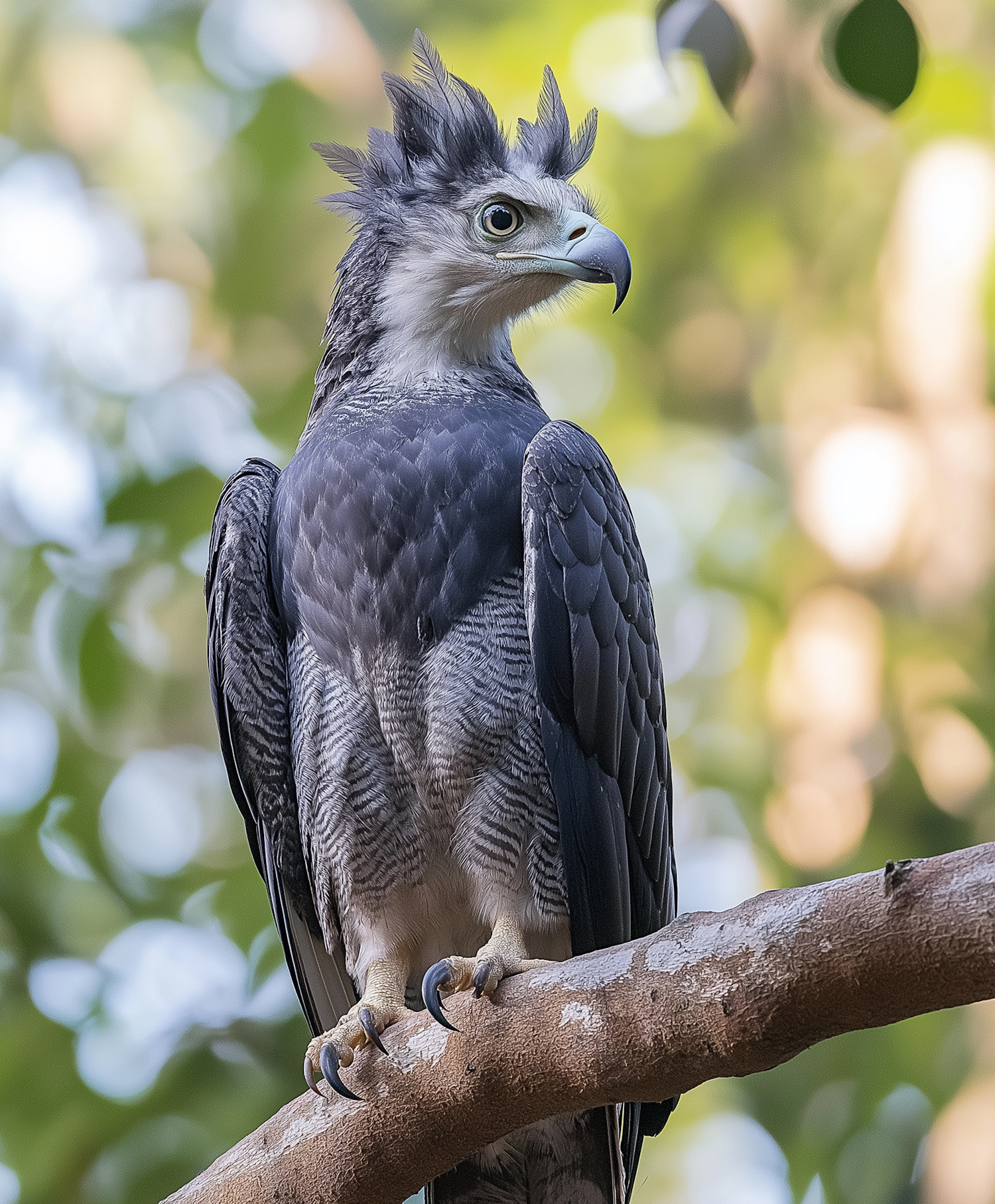 Regal Raptor Perched on Branch