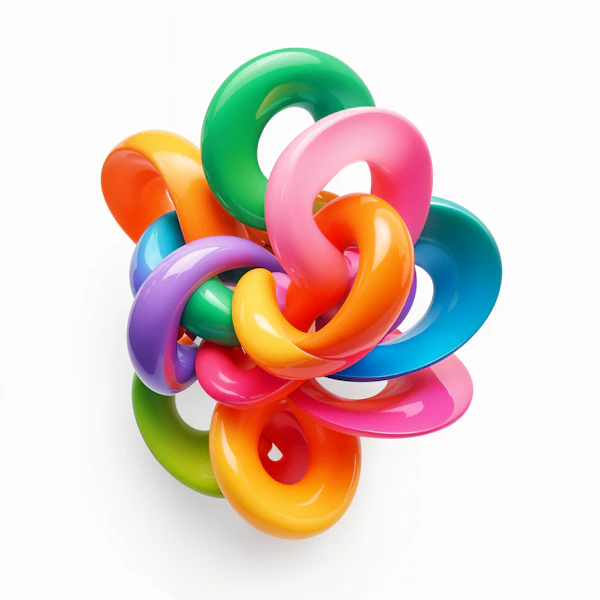 Colorful 3D Torus Art