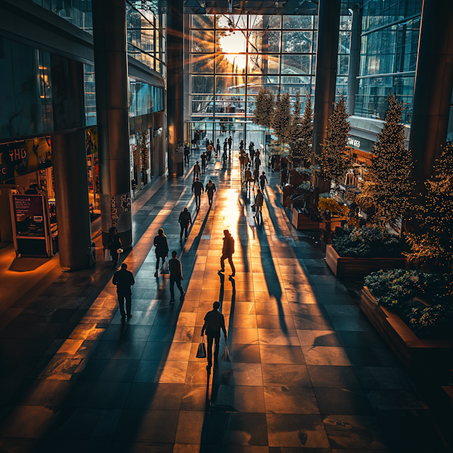 Sunset Silhouettes in the Urban Tranquility