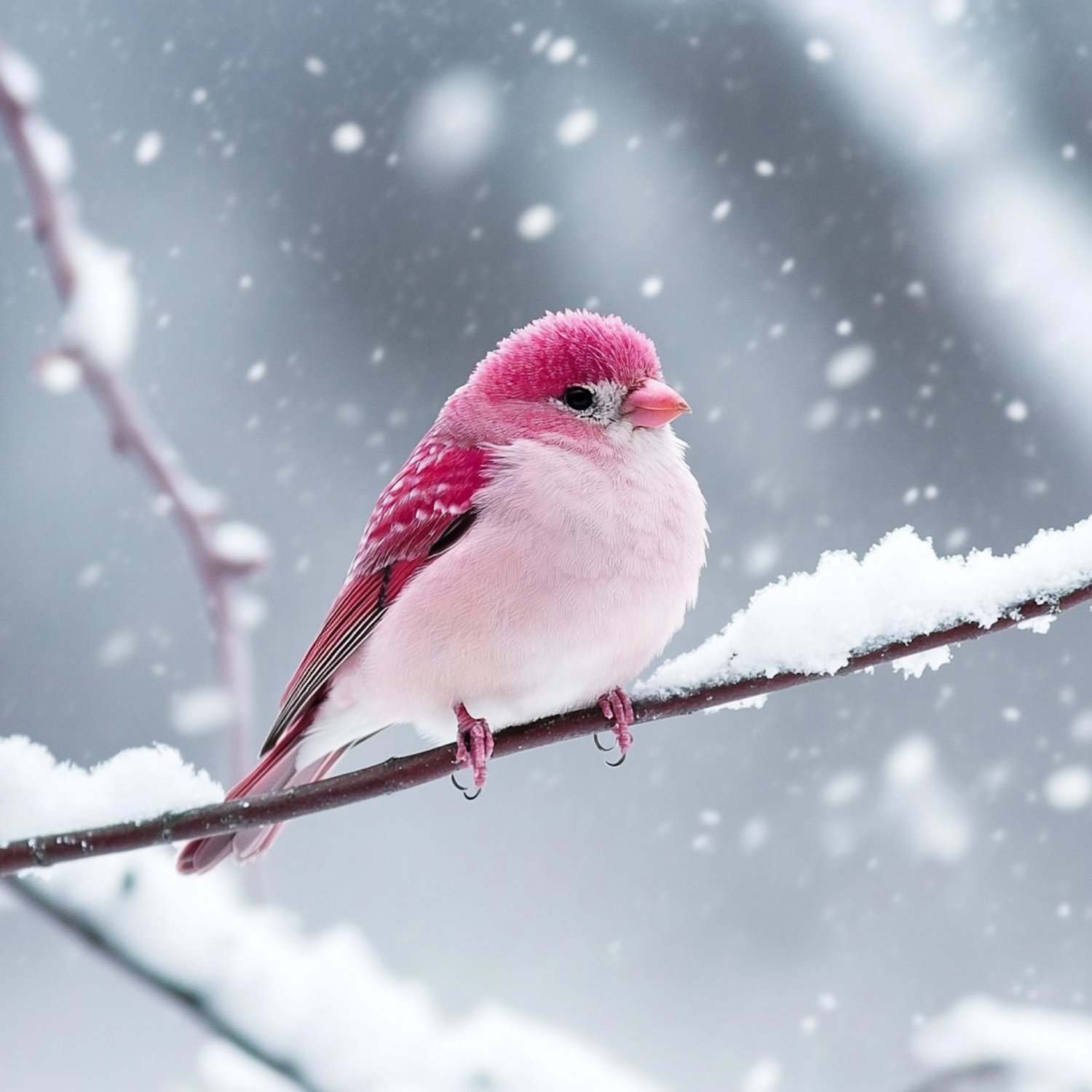 Colorful Bird in Winter