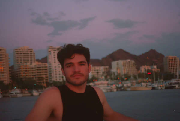 Man at Twilight Marina