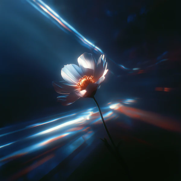 Luminous White Flower