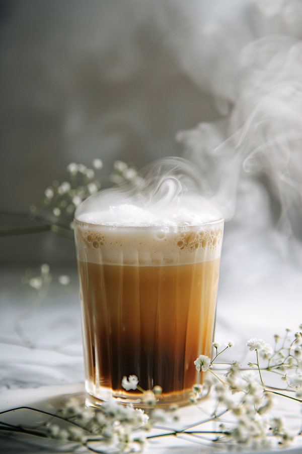 Elegant Layered Coffee Beverage Still Life